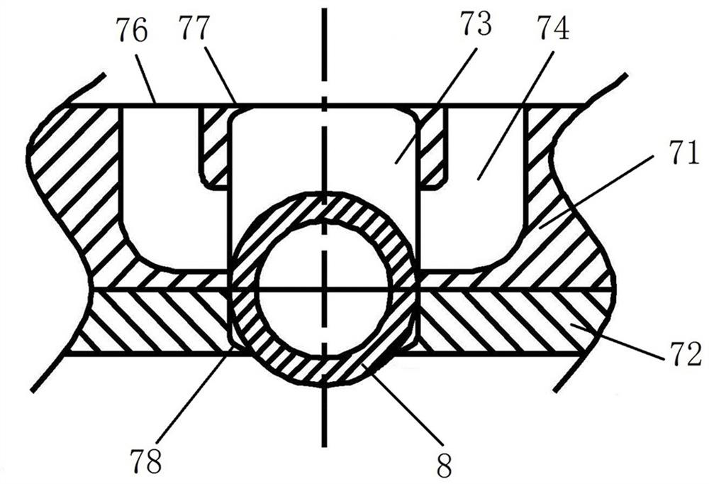 One-way valve structure of piston for high-voltage switch, high-speed grounding switch and GIS