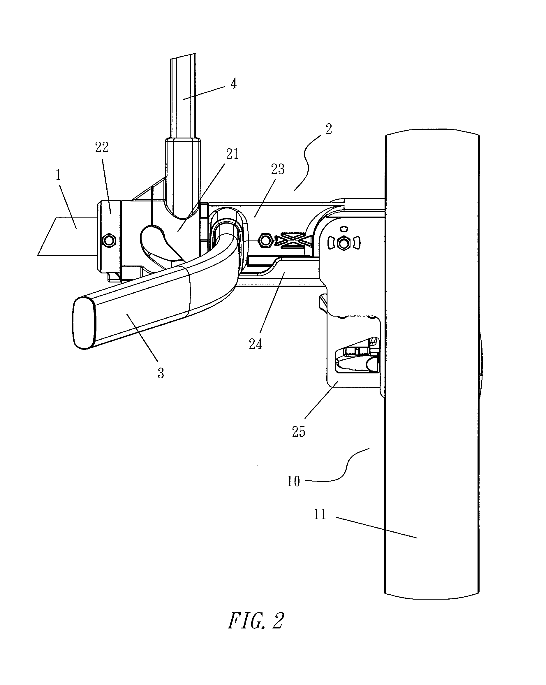 Three-fold three-wheel golf bag cart folding device