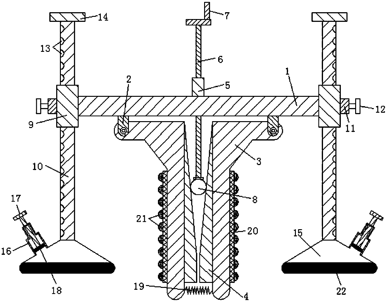 Wound pushing-open and fixing device for medical operations