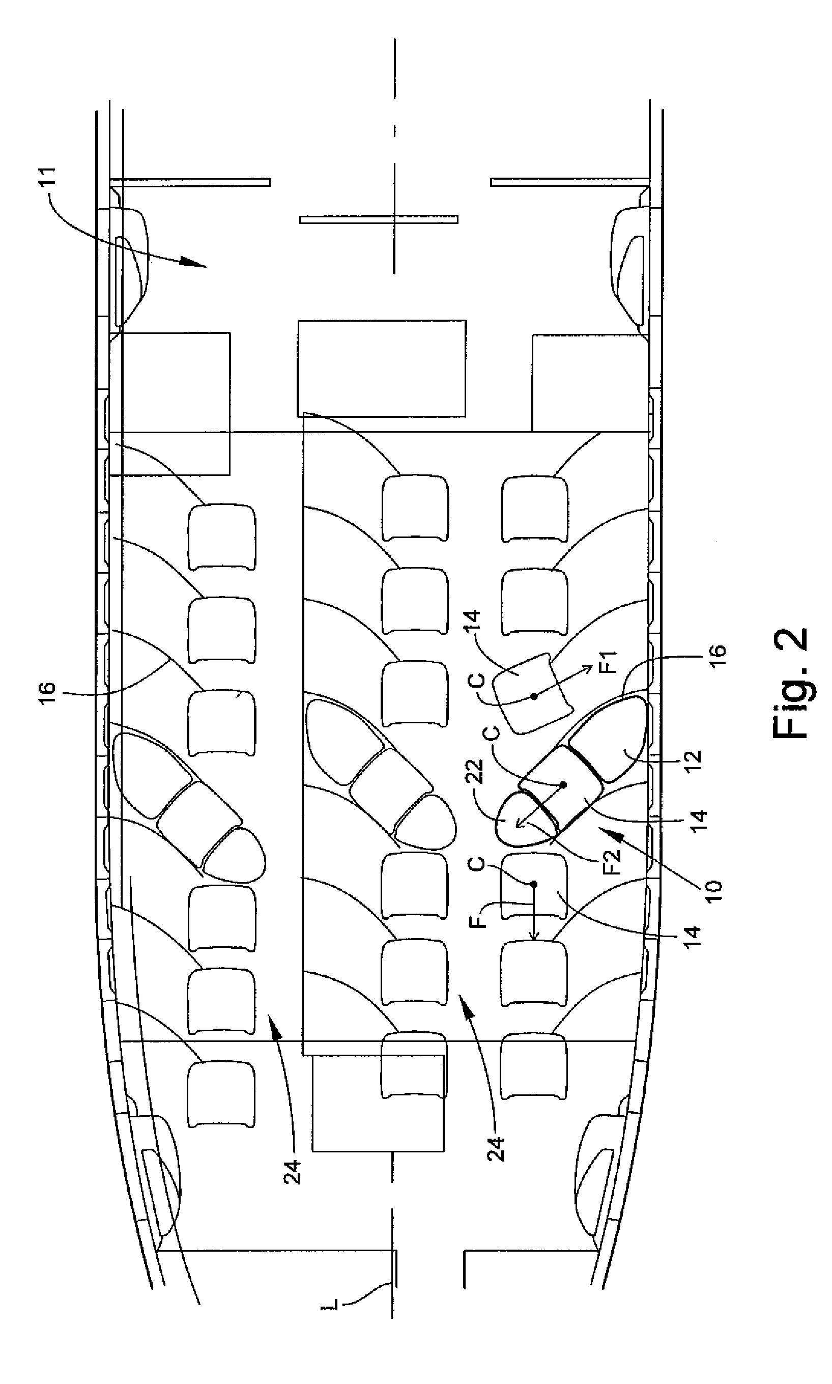 Translatable and rotatable passenger seat