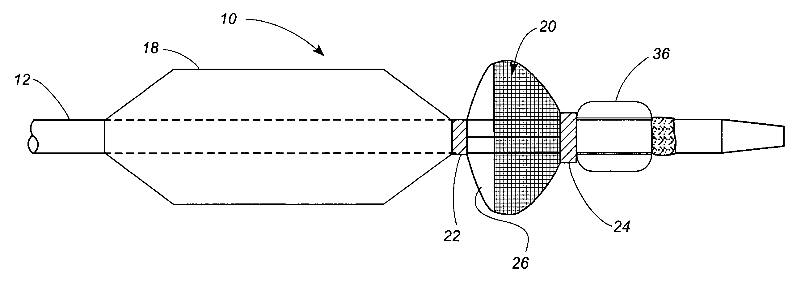 Percutaneous transluminal angioplasty device with integral embolic filter