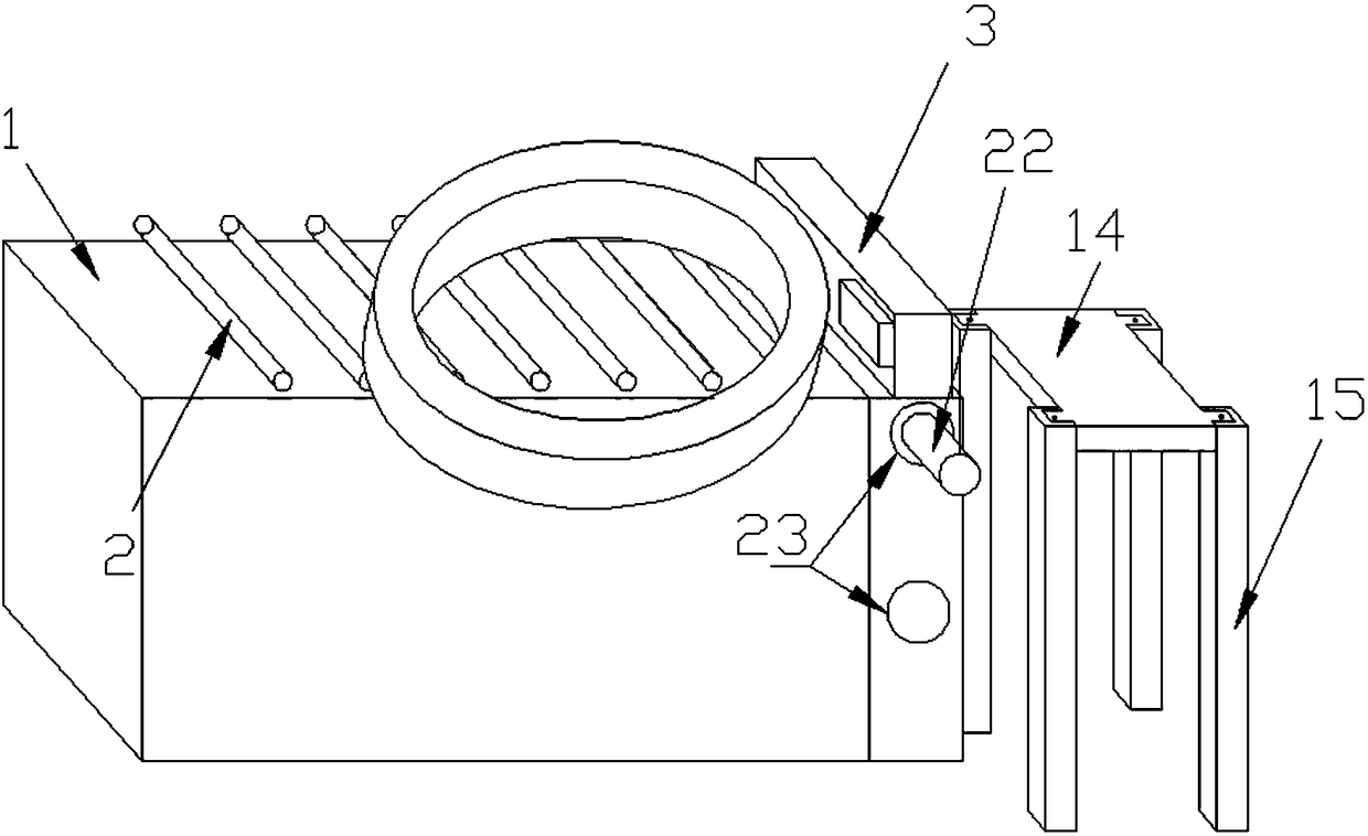 Automatic horizontal rotation device for wind power spindle flange plate