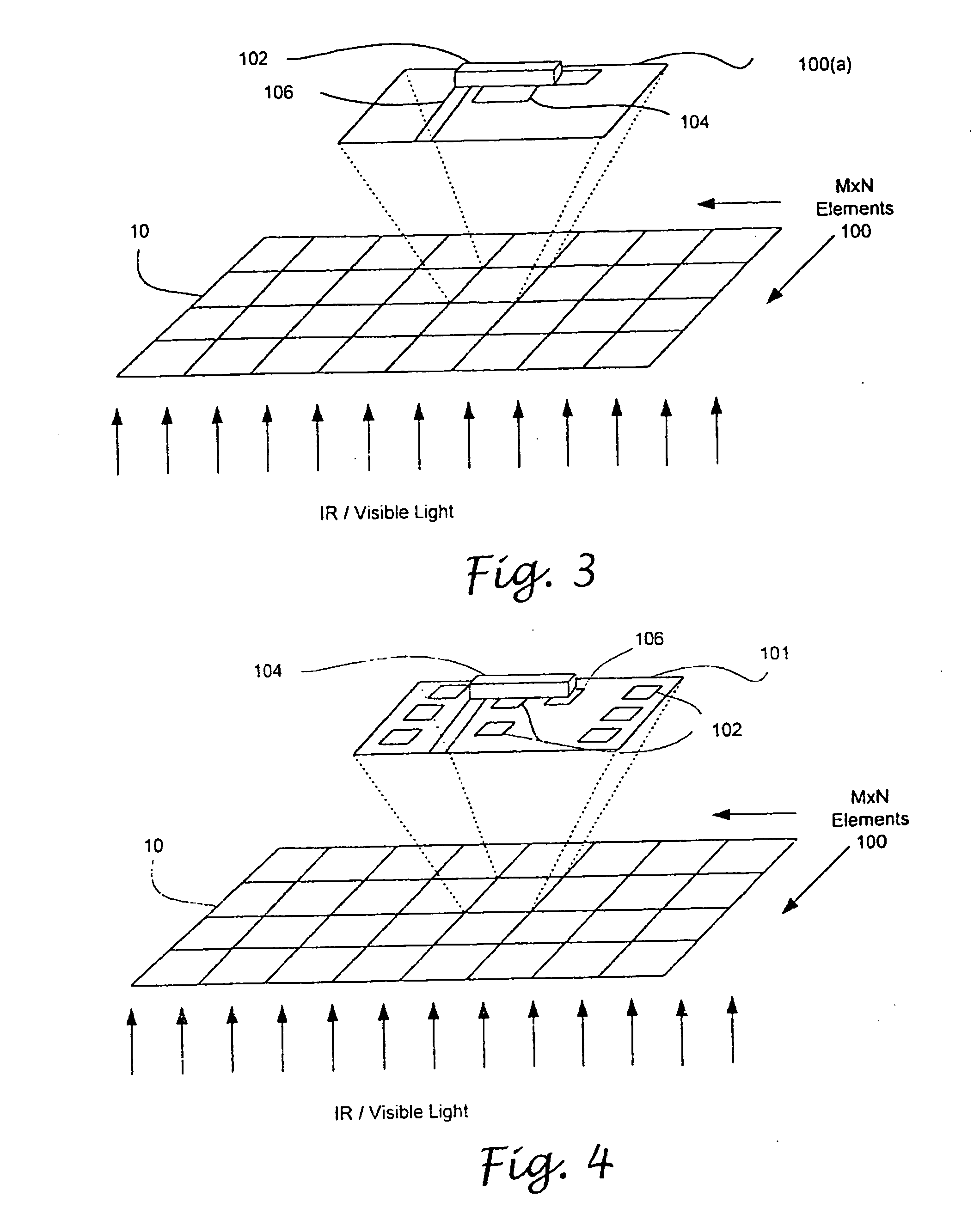 Multi-band focal plane array