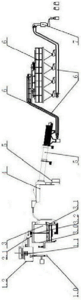 Liquid metal granulating system by adopting full-automatic program control dry process and method of liquid metal granulating system