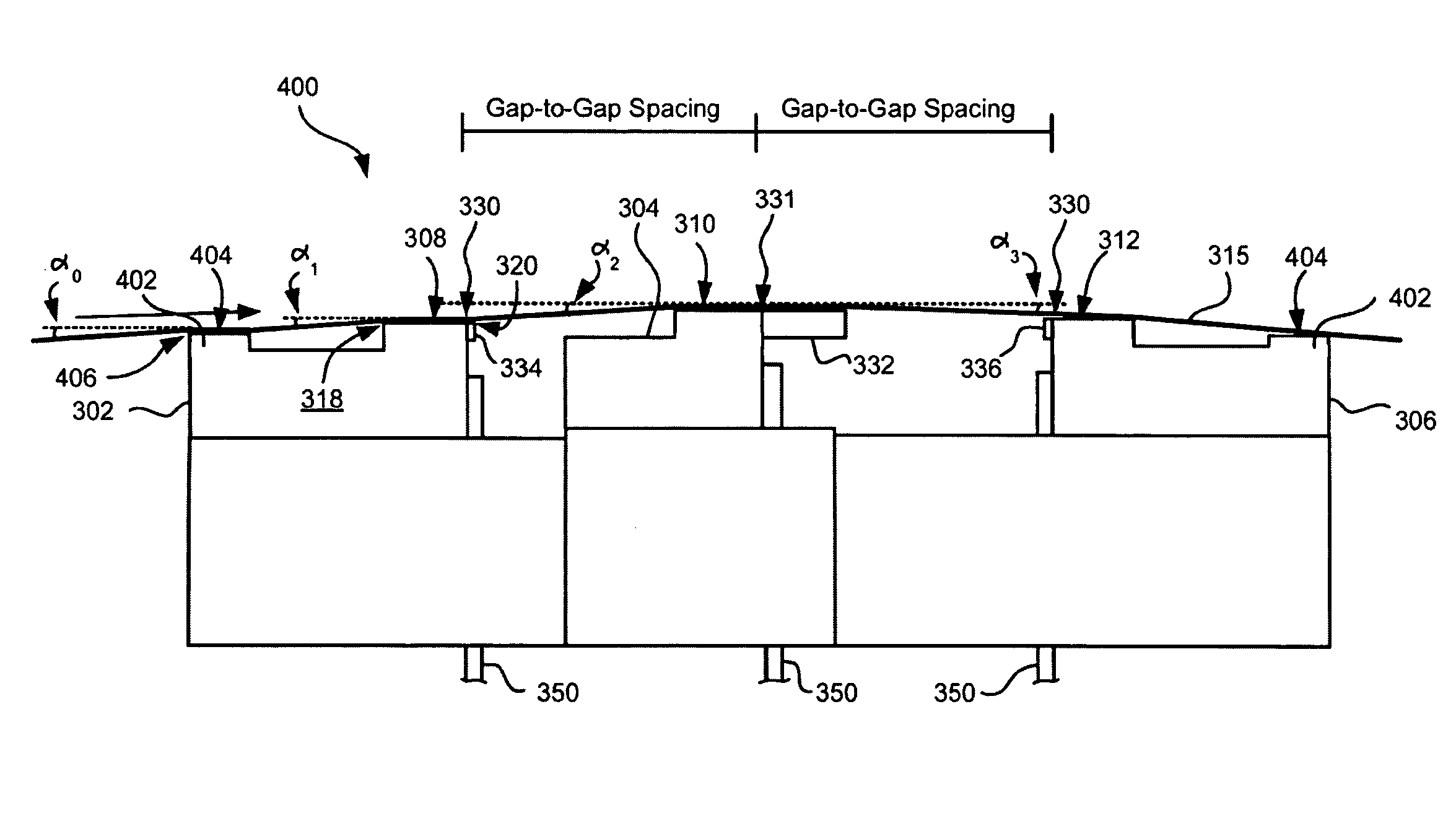 Magnetic head having three modules