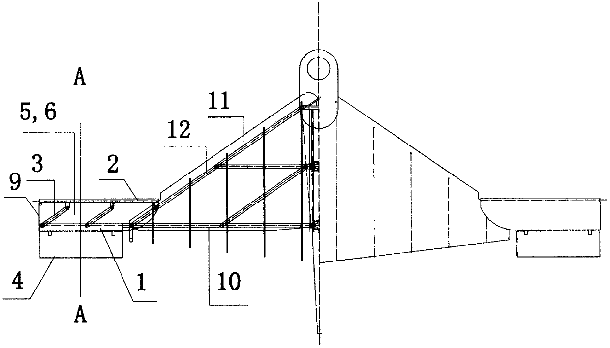 Folding wing with flat folding extension wing