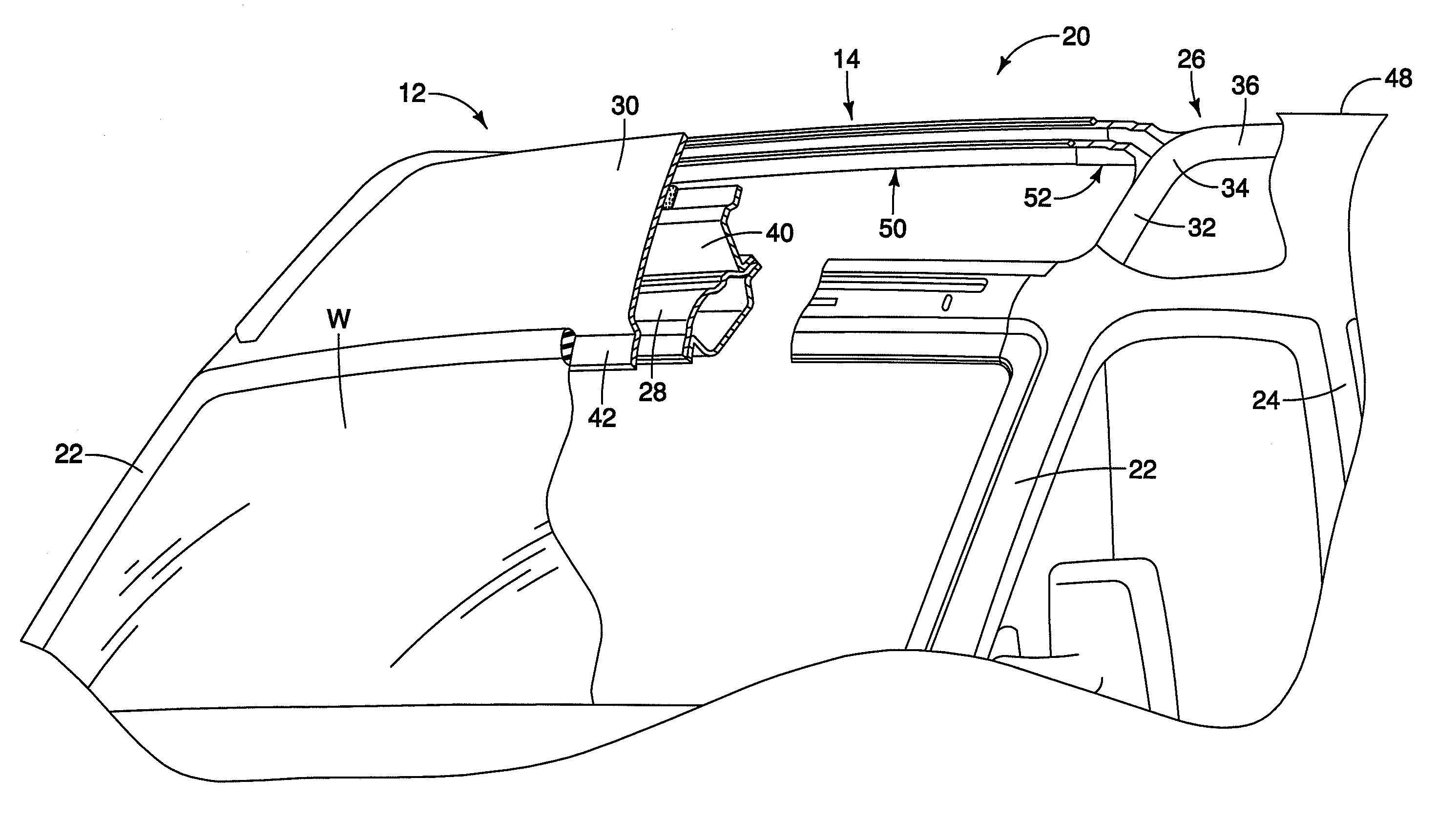 Vehicle roof bow assembly