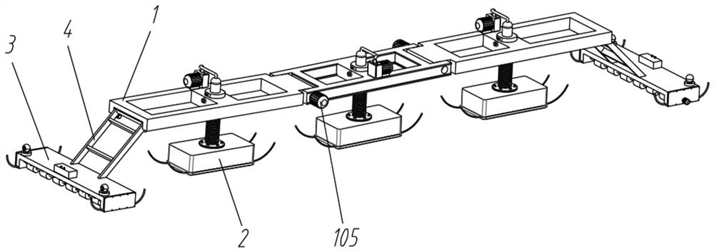 A glass curtain wall cleaning robot capable of automatically overcoming obstacles and using method thereof