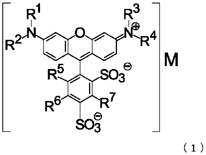 Coloring composition containing xanthene-based dye, coloring agent for color filter, and color filter