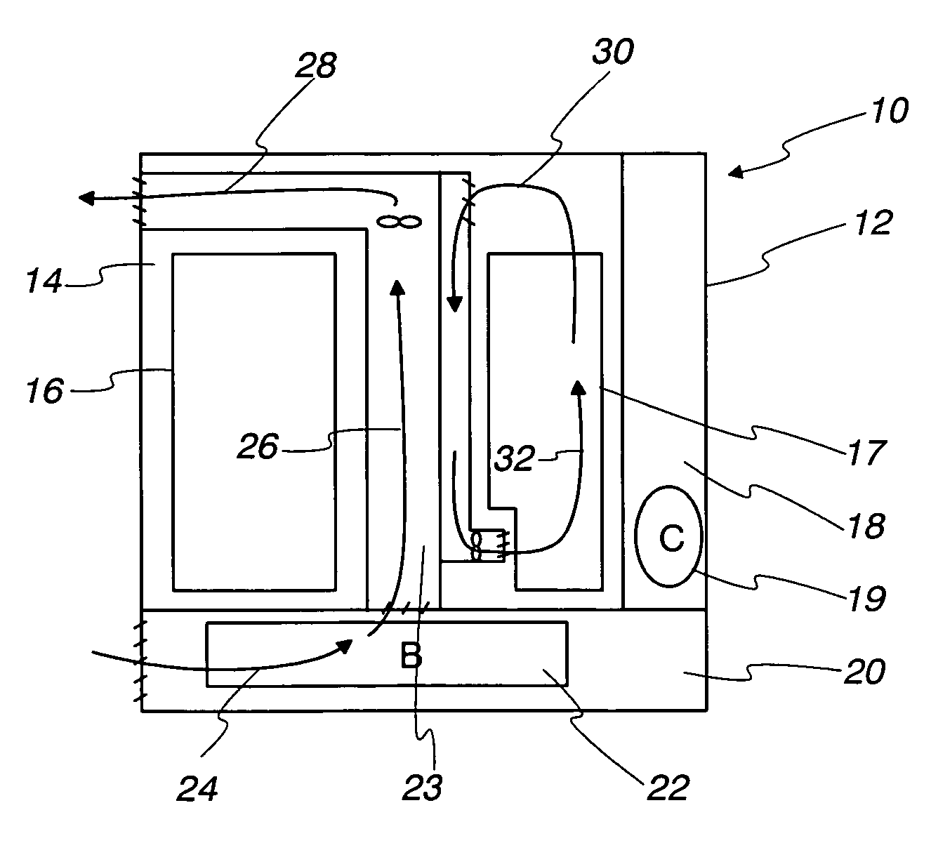 Cooling system for densely packed electronic components