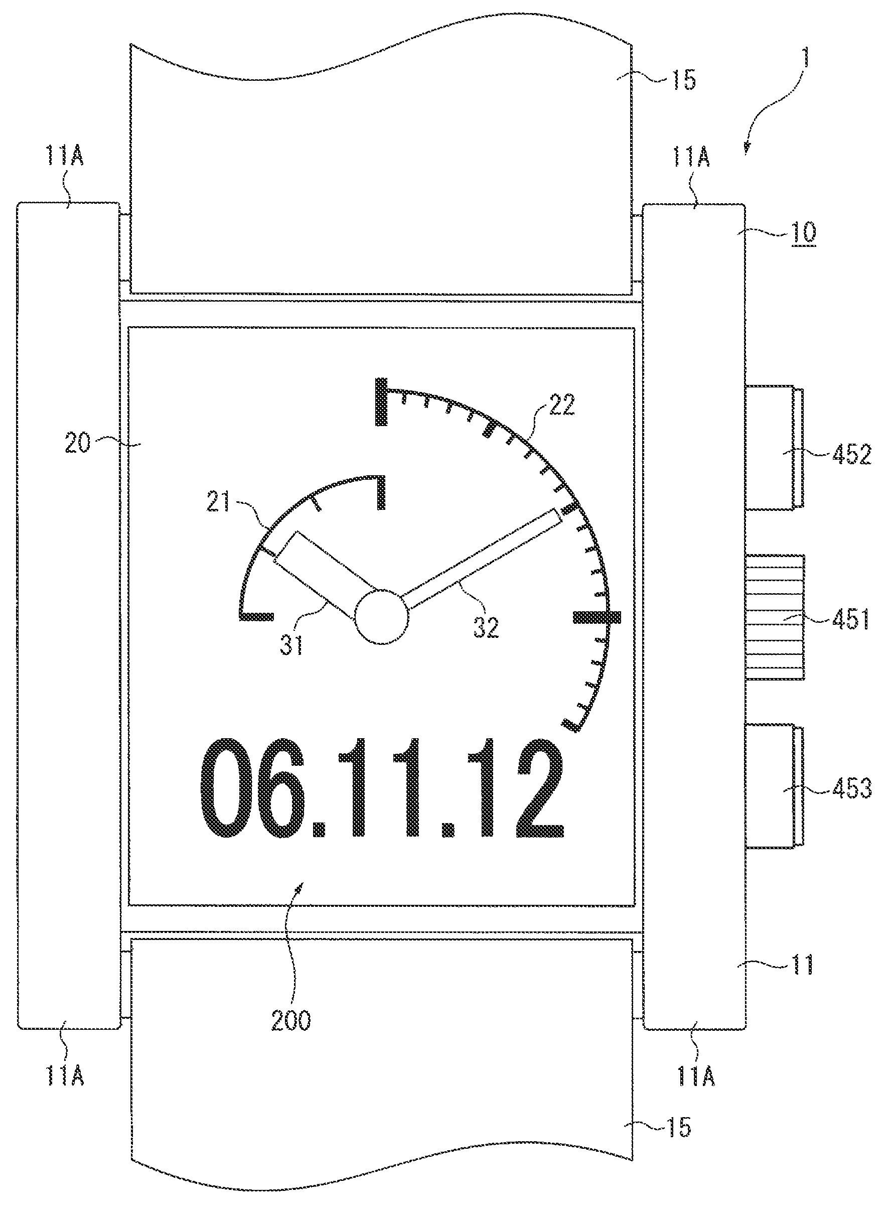 Dial indicator display device