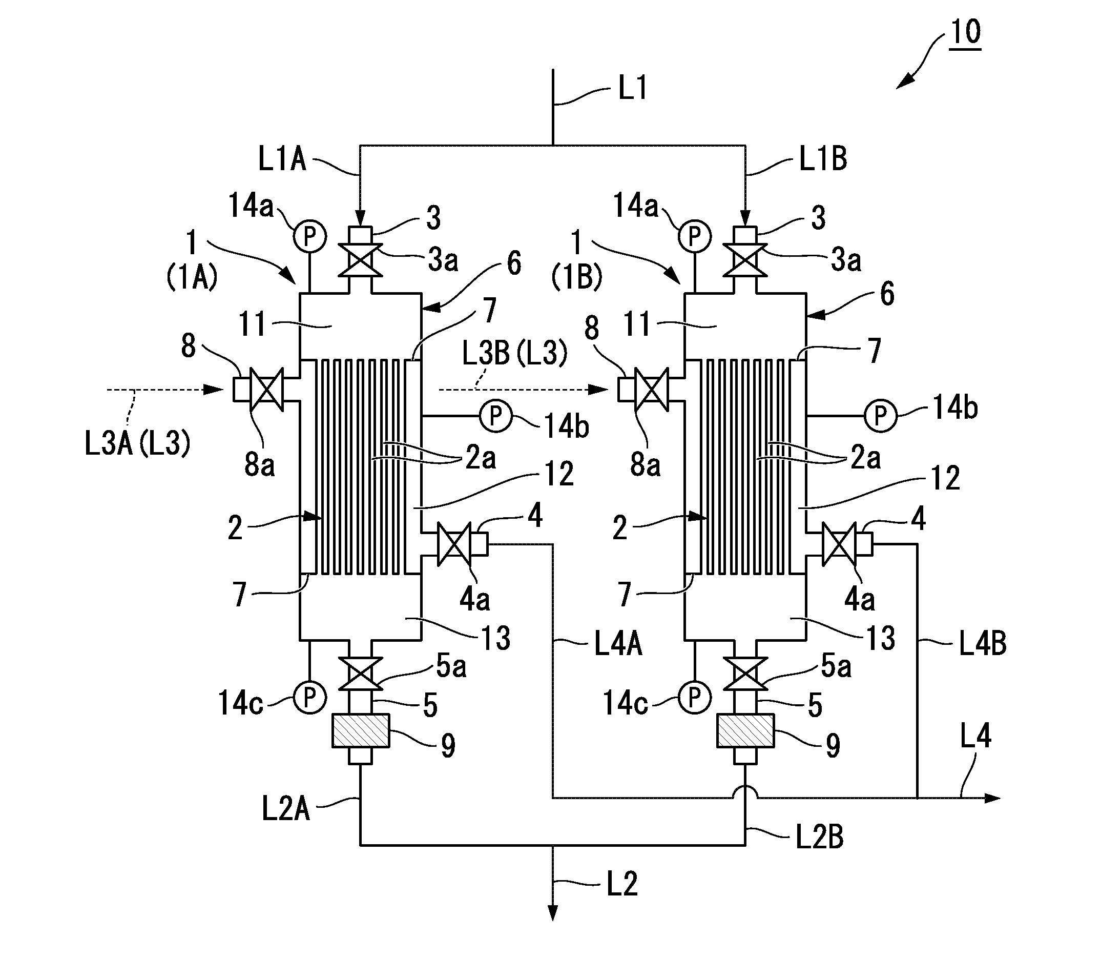 Method for operating gas separation device