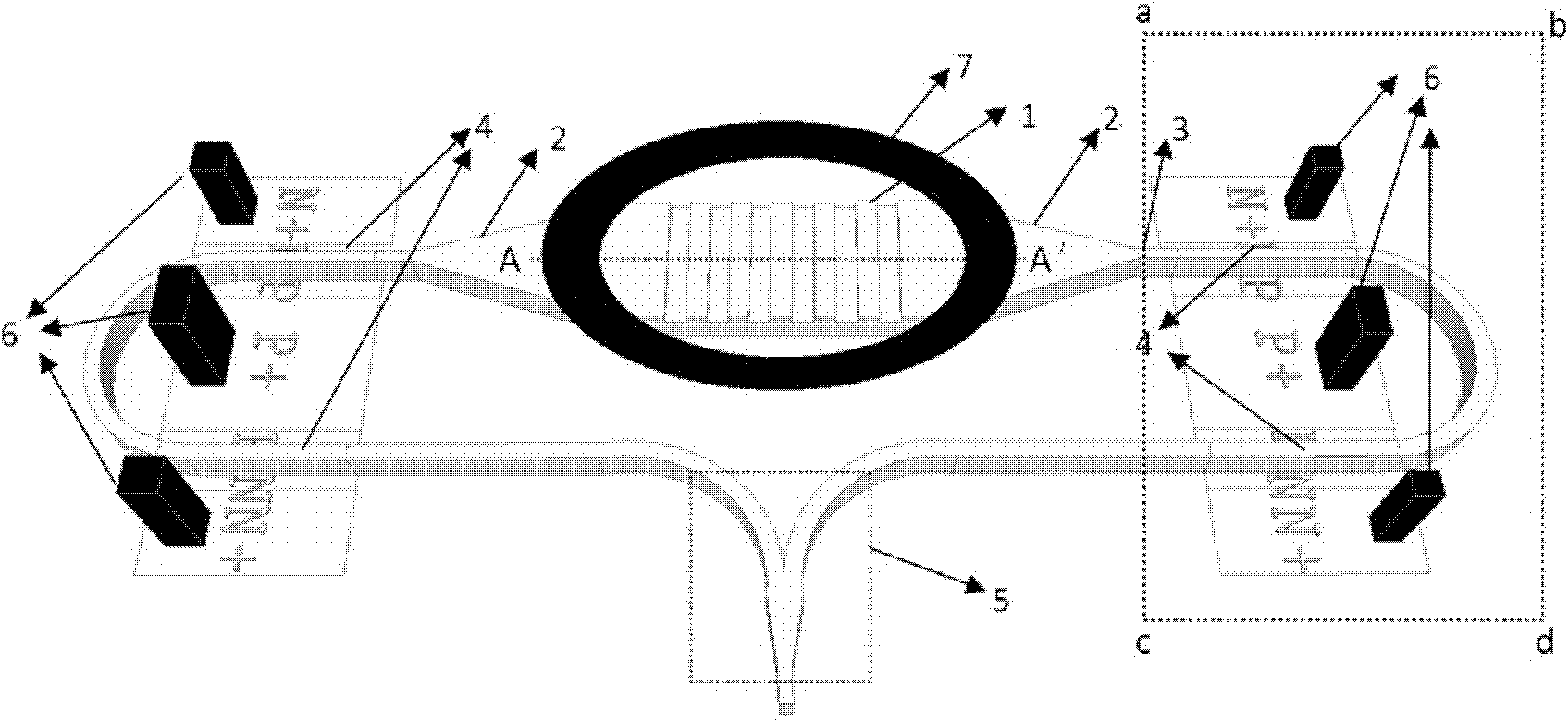 SOI (silicon on insulator) based electrooptical modulator based on symmetrical and vertical grating coupling