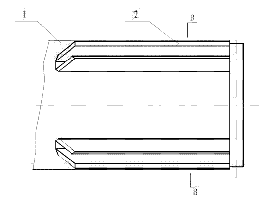 Fusion structure of missile wing connection lug channel and missile body