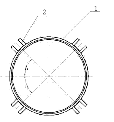 Fusion structure of missile wing connection lug channel and missile body