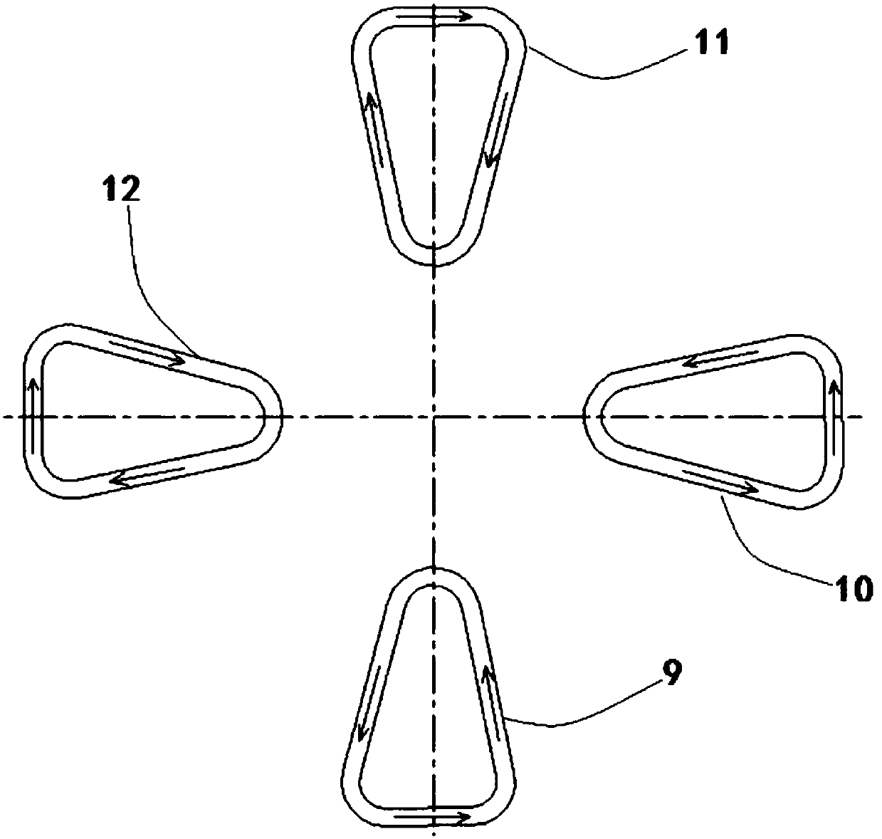 Method for adjusting particle orbital centering by using first harmonics in cyclotron