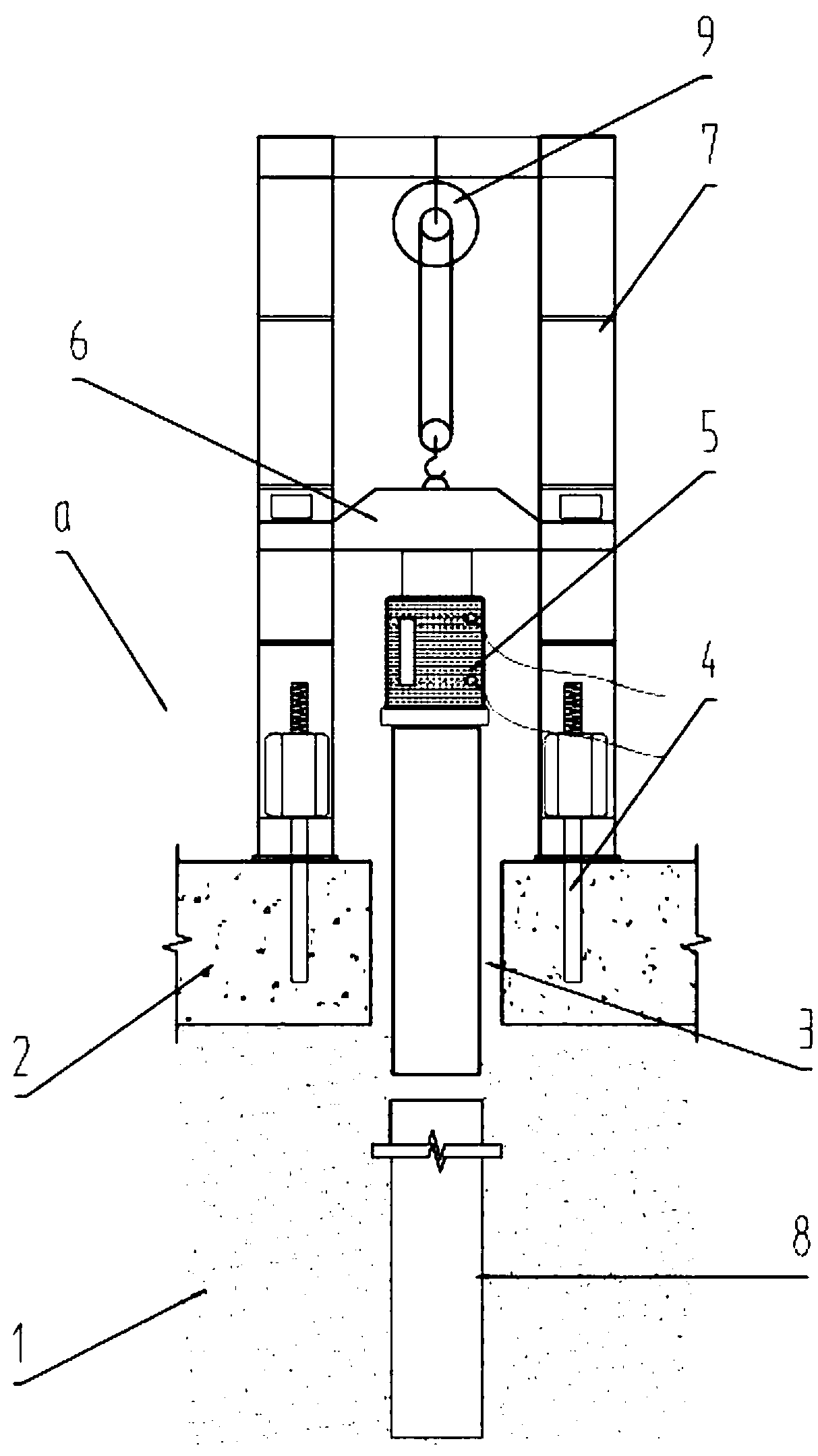 Efficient construction structure and method for micro steel pipe pile