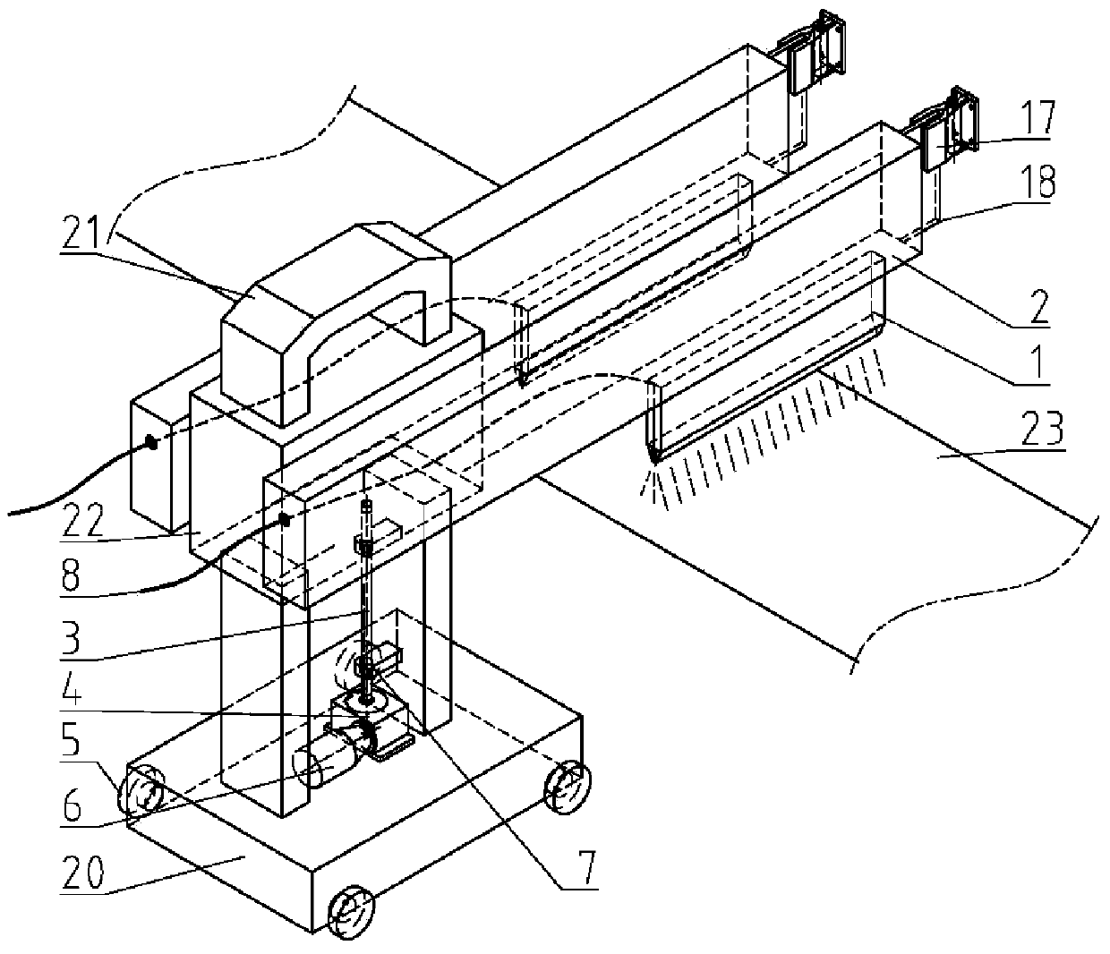 Electrostatic powder spraying trolley for multi-shunt electrostatic external