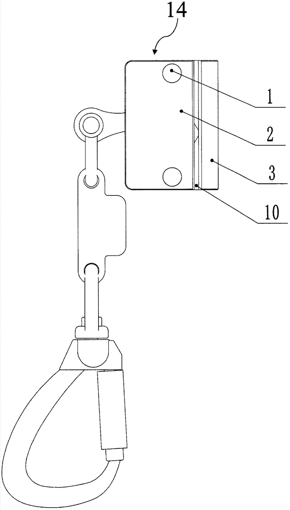 Opening structure for anti-falling device, steel wire rope self-lock equipment and opening and closing method