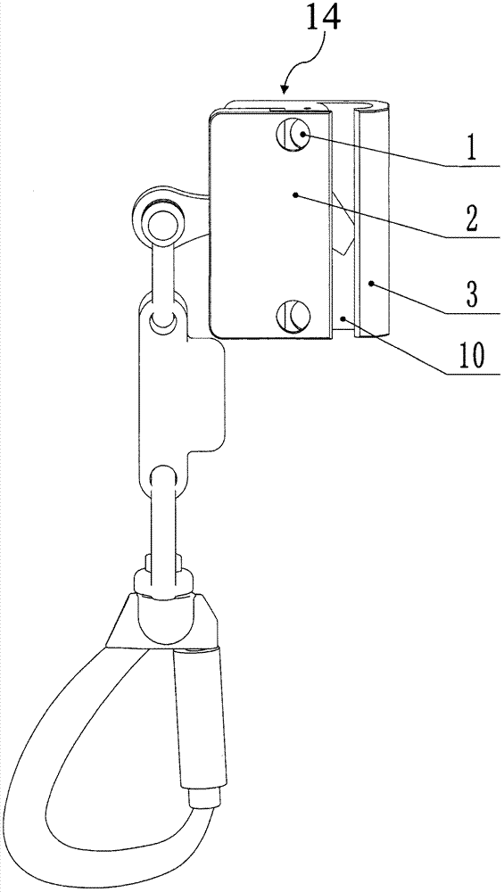 Opening structure for anti-falling device, steel wire rope self-lock equipment and opening and closing method