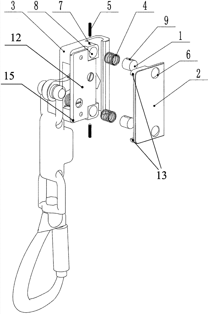 Opening structure for anti-falling device, steel wire rope self-lock equipment and opening and closing method