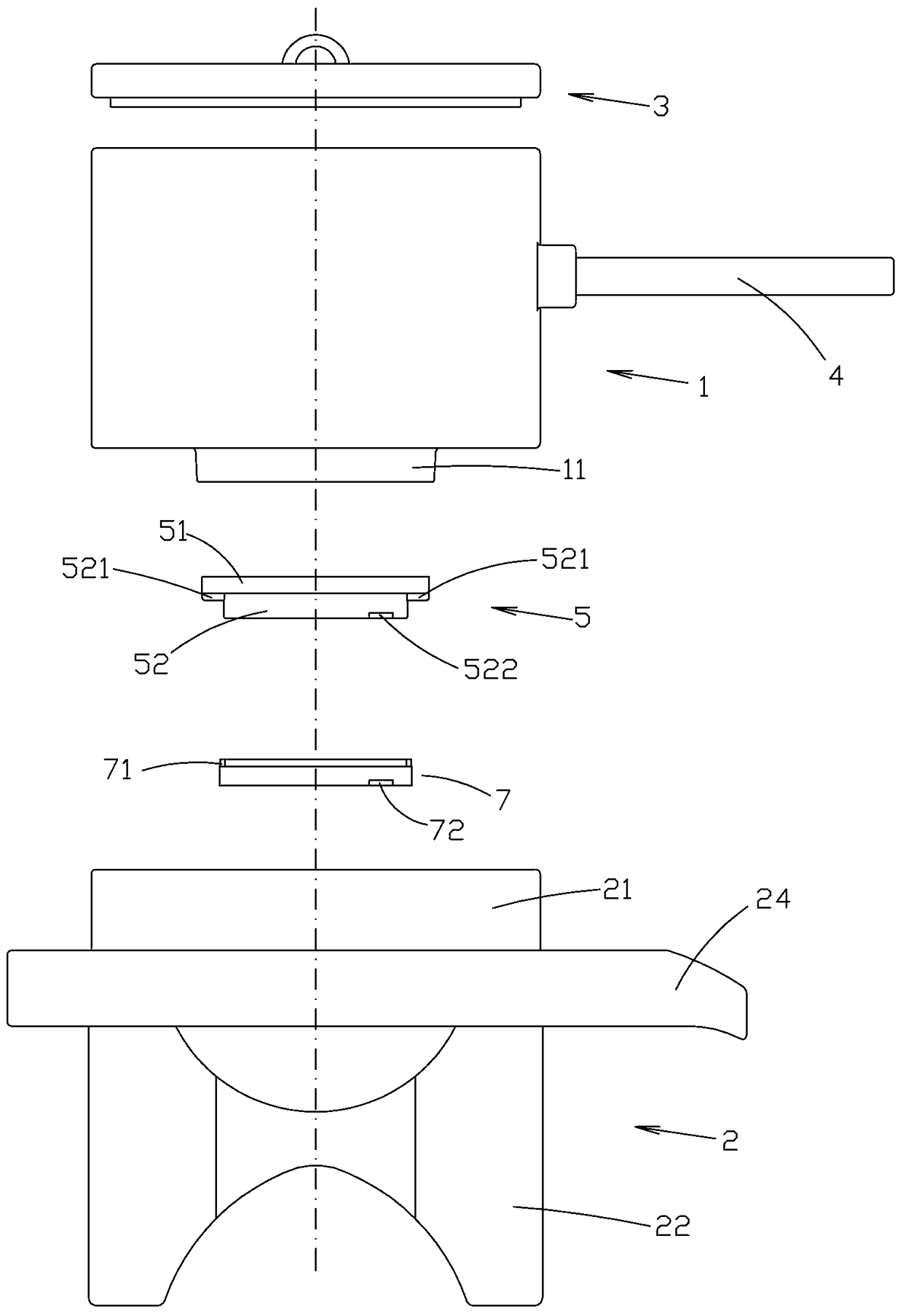 Detachable and cleanable lower valve element for automatic water outlet tea set and water outlet tea set