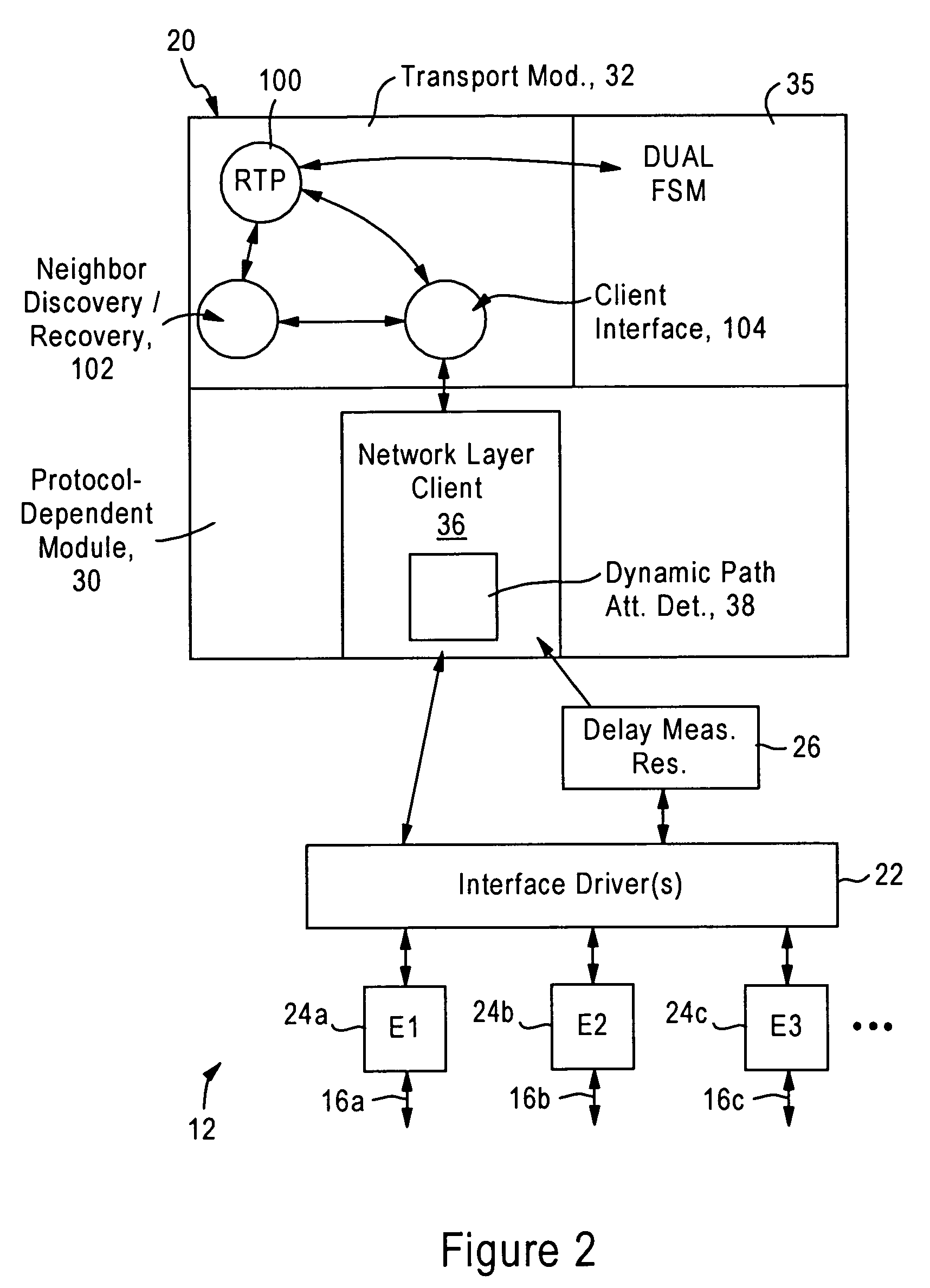 Router configured for outputting update messages specifying a detected attribute change of a connected active path according to a prescribed routing protocol