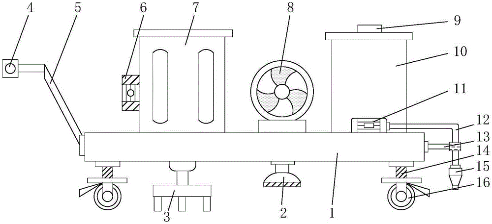 Road surface lining crack repair device