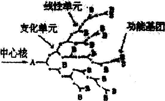 Method for preparing cross-linked polymer film by branching molecule