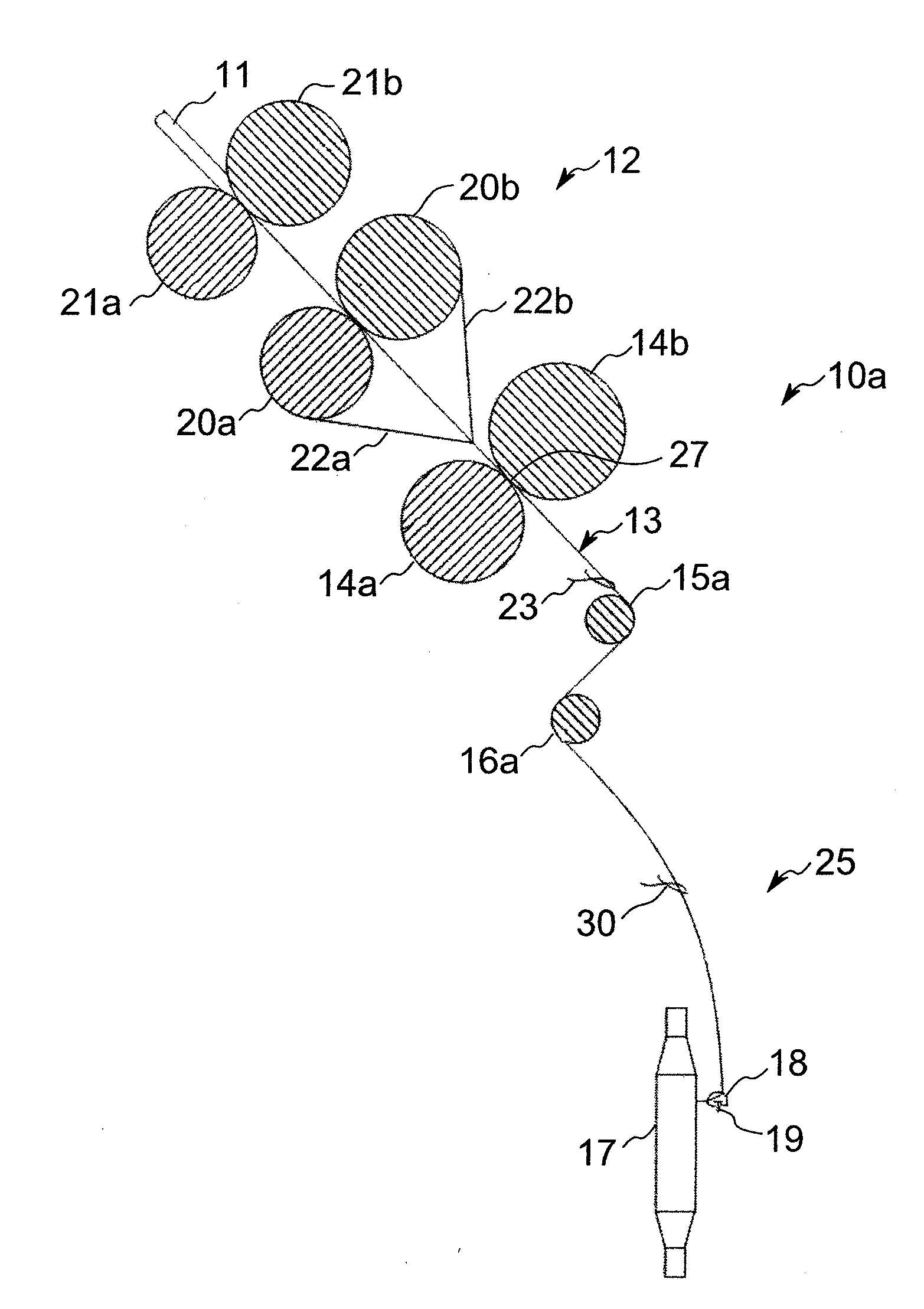 Method and apparatus for imparting false twist to yarn before ring spinning