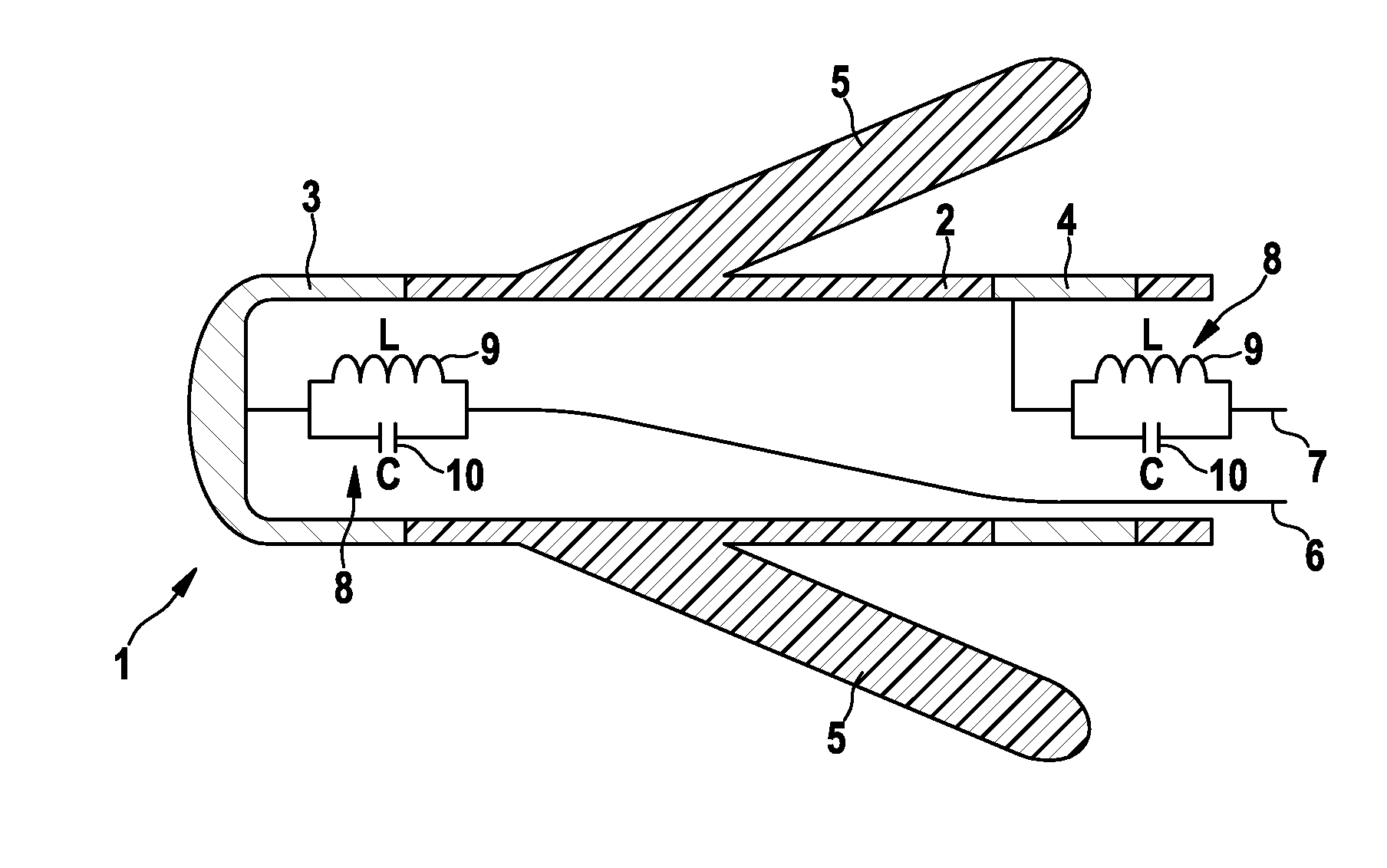 Electrode device for active medical implant