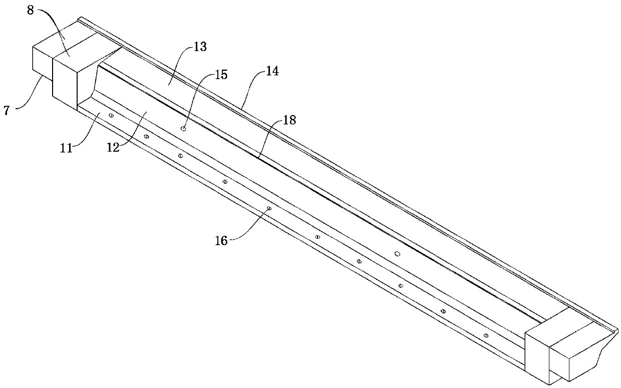 Half-through type longitudinal partitioning prefabricated box girder