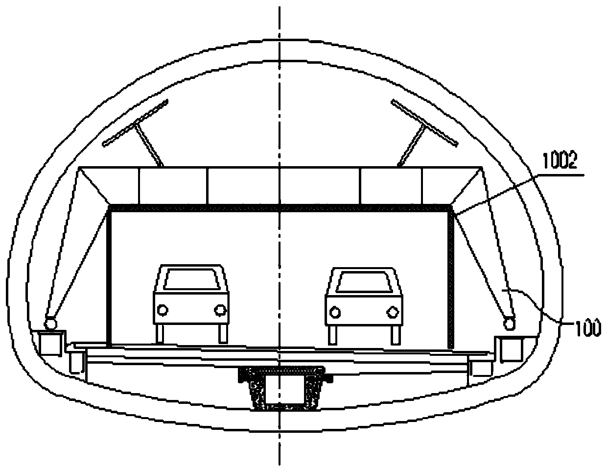 Construction robot and construction method for reinforcing tunnel sticky steel