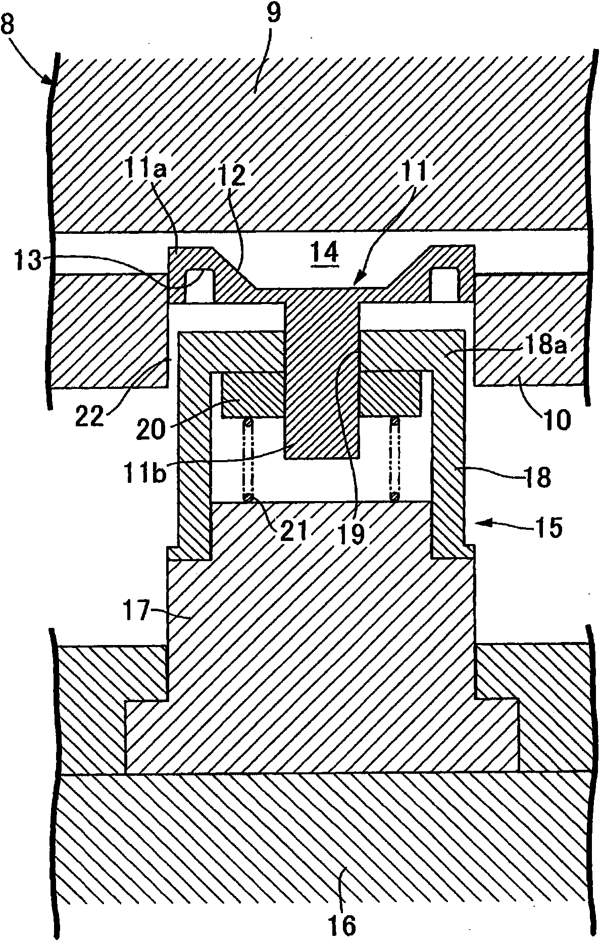 Resin molding method and die device for resin molding