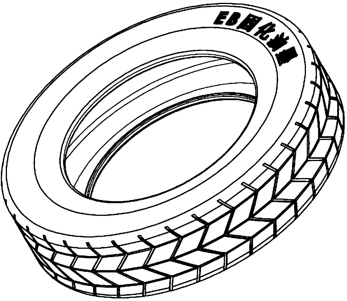 Manufacturing method of tyre with colorful patterns and automatic production line of tyre with colorful patterns