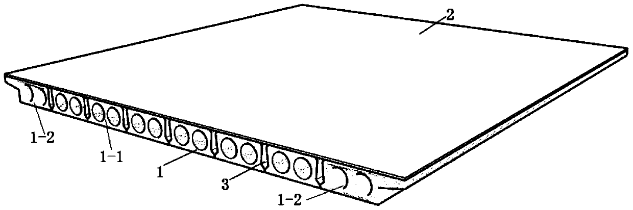 Wide hollow slab oblique section shearing resistance reinforcing method