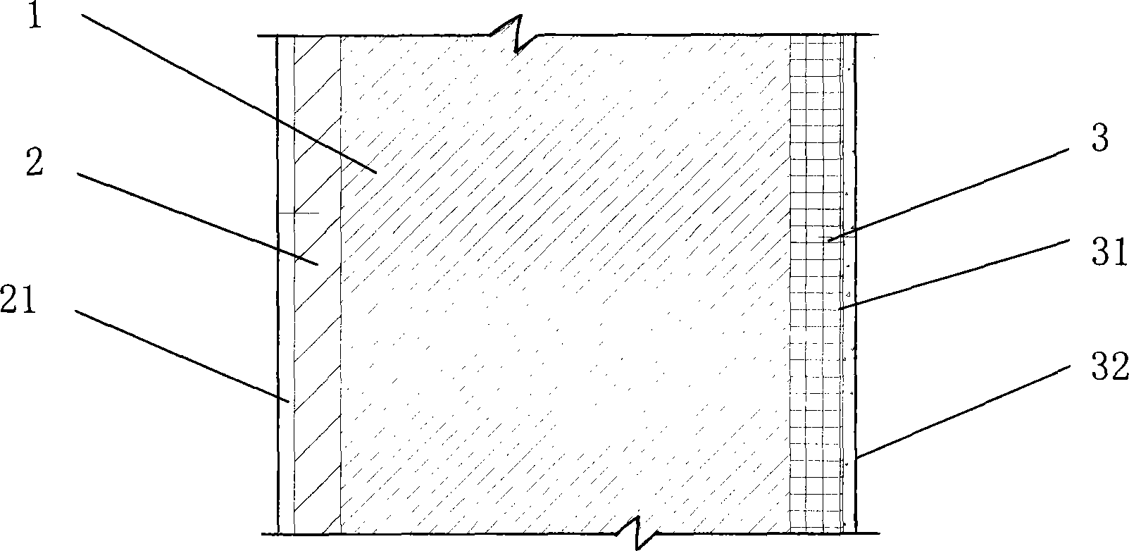 Light mortar inside and outside combined exterior wall heat-preserving system