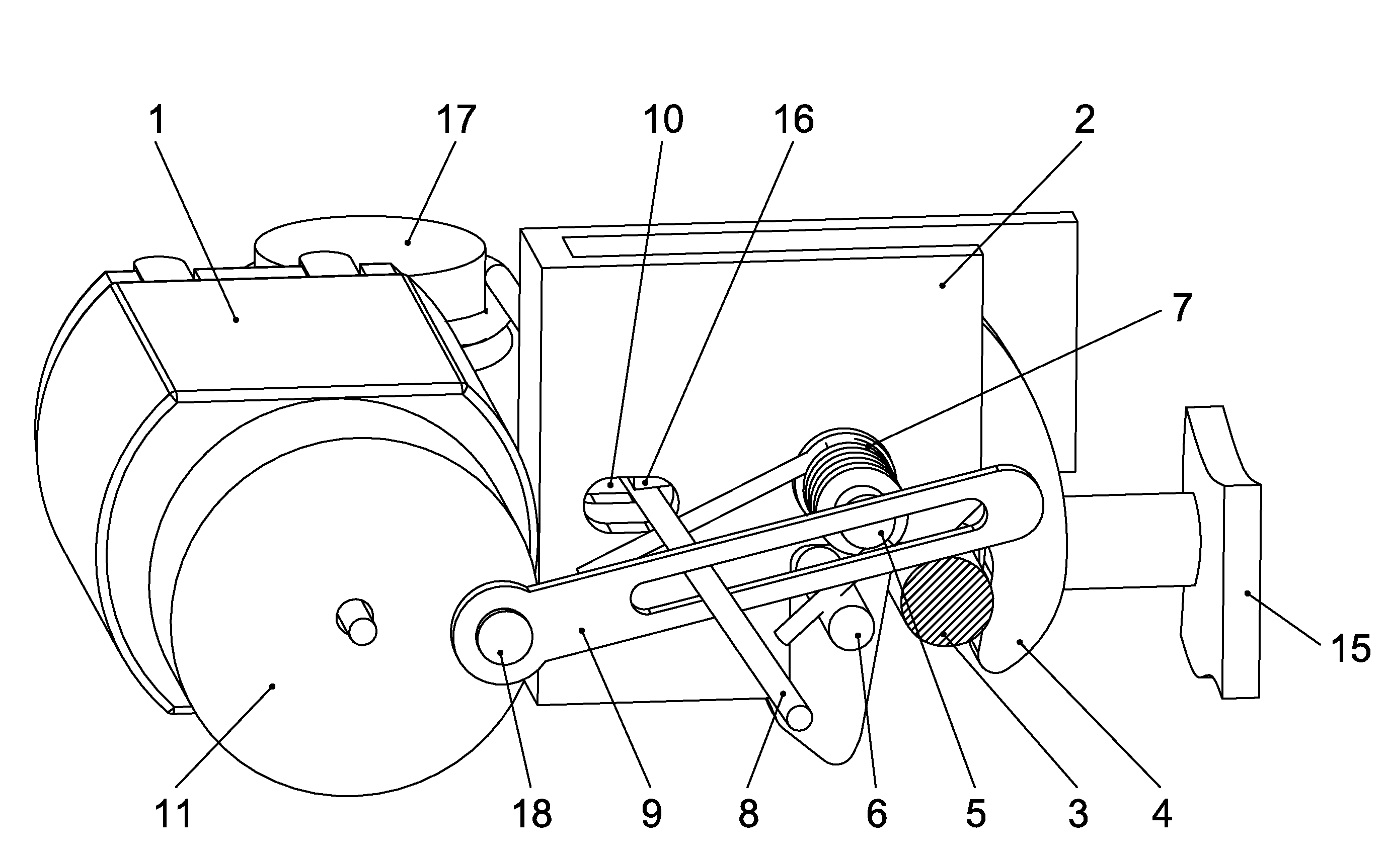 Connecting Rod Style Lock Assembly for Fingerprint Safekeeping Box