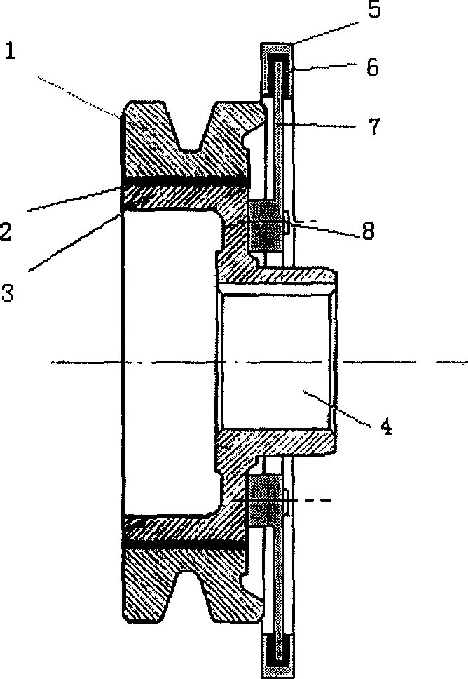 Three-dimensional vibrating composite damper of engine axis for vehicle