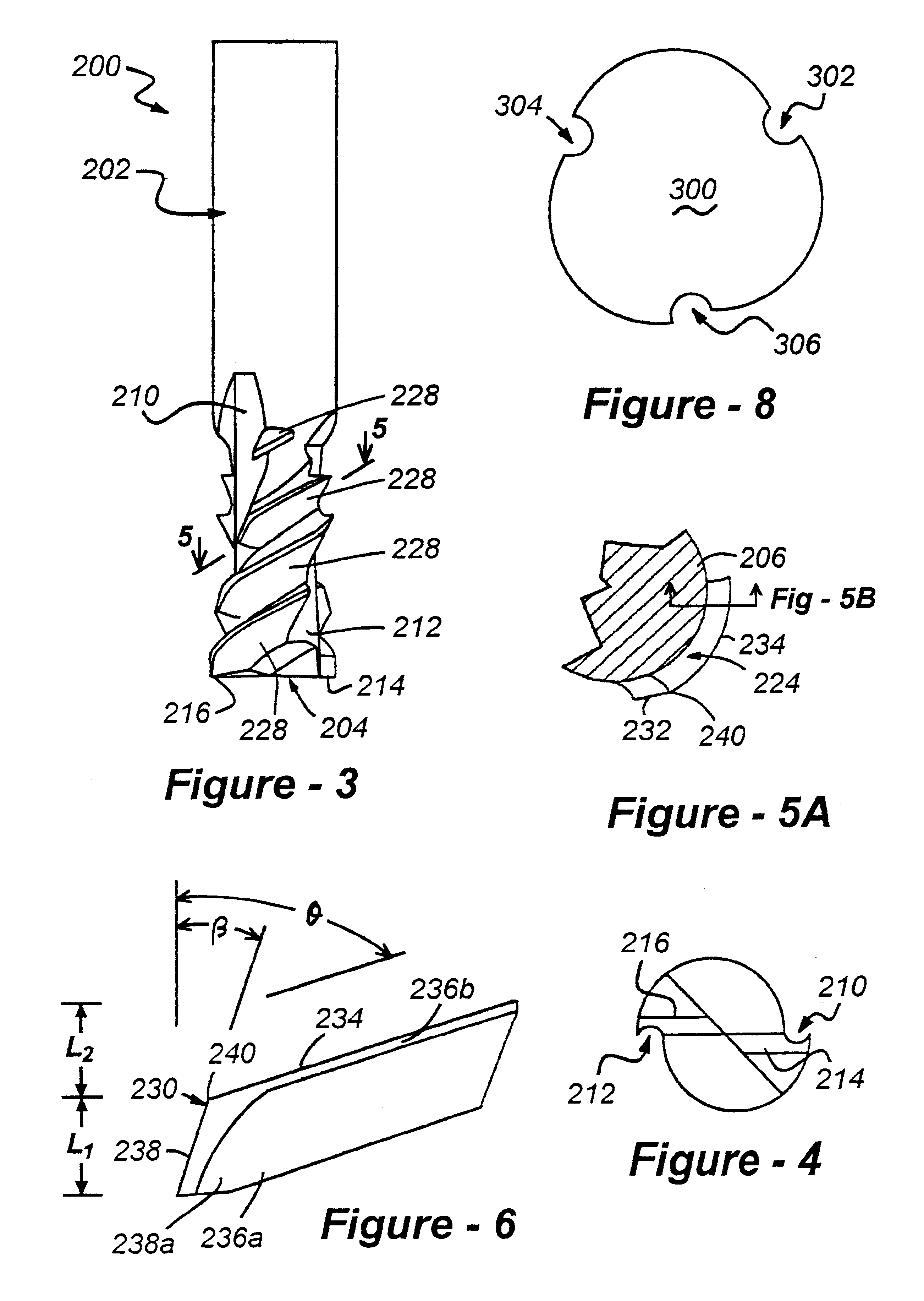 End-mill tool with high and low helical flutes and related method for rough cutting and finishing a workpiece