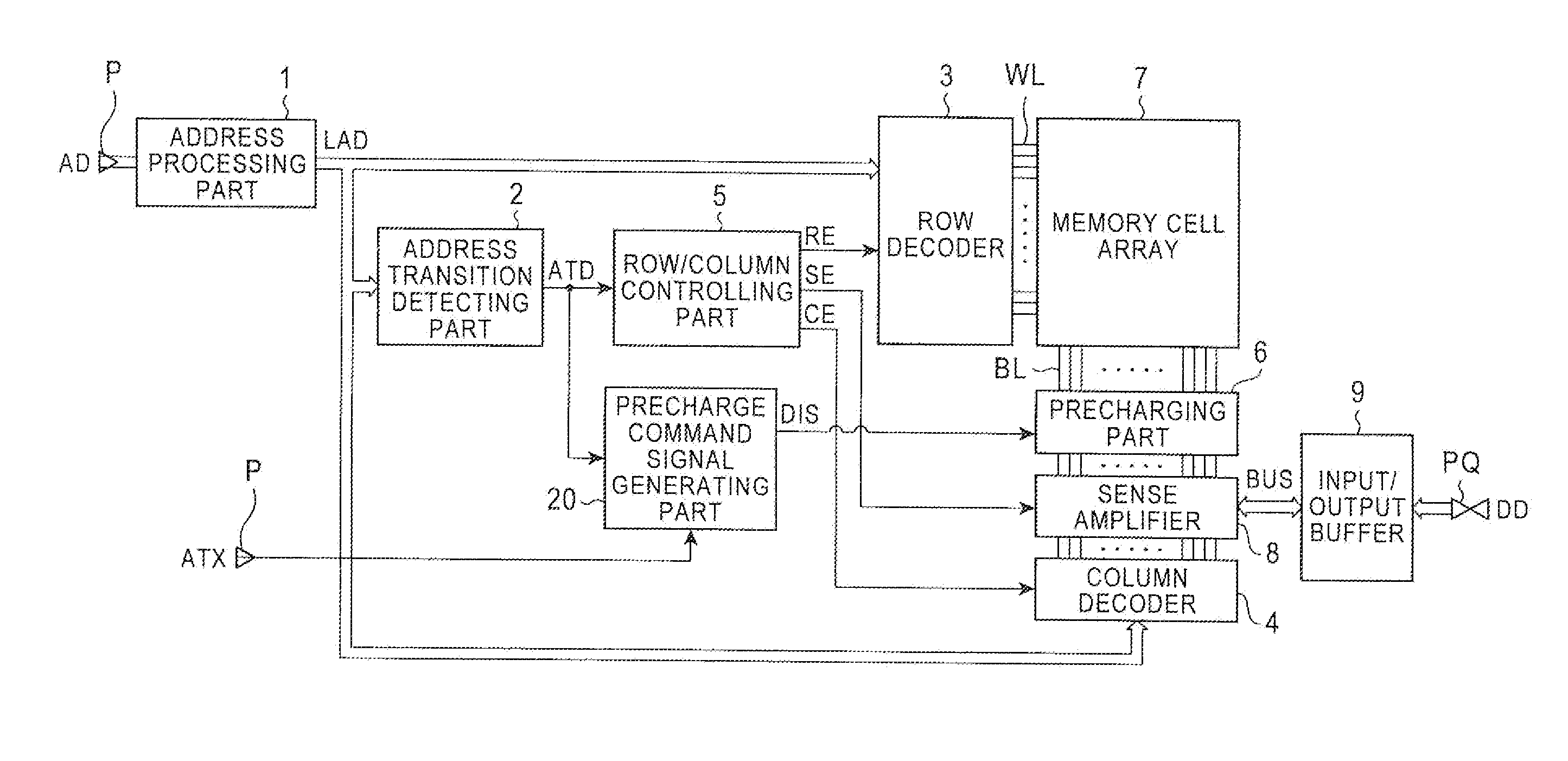 Asynchronous semiconductor memory capable of preventing coupling noise