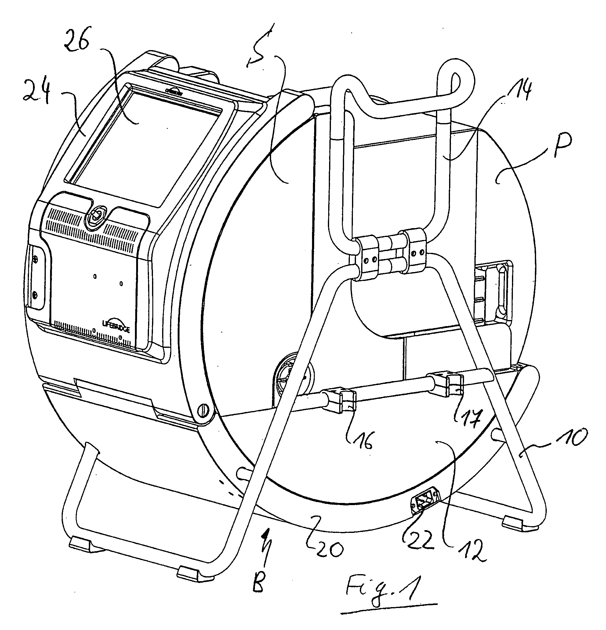 Apparatus for making extracorporeal blood circulation available