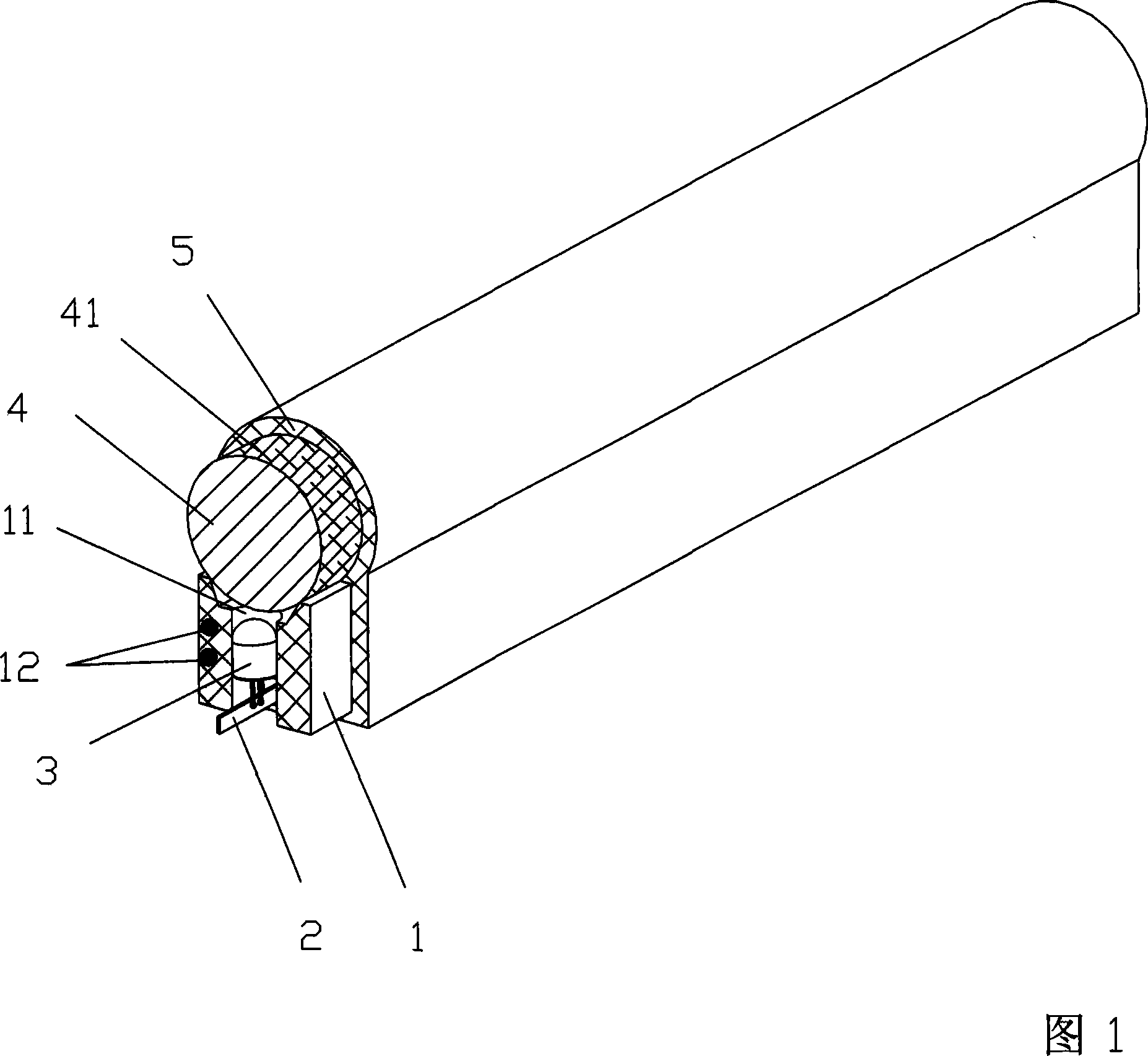 Bending-resistant flexible neon tube lamp