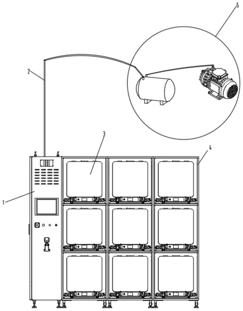 Negative pressure CO2 concentration control type honeycomb culture system