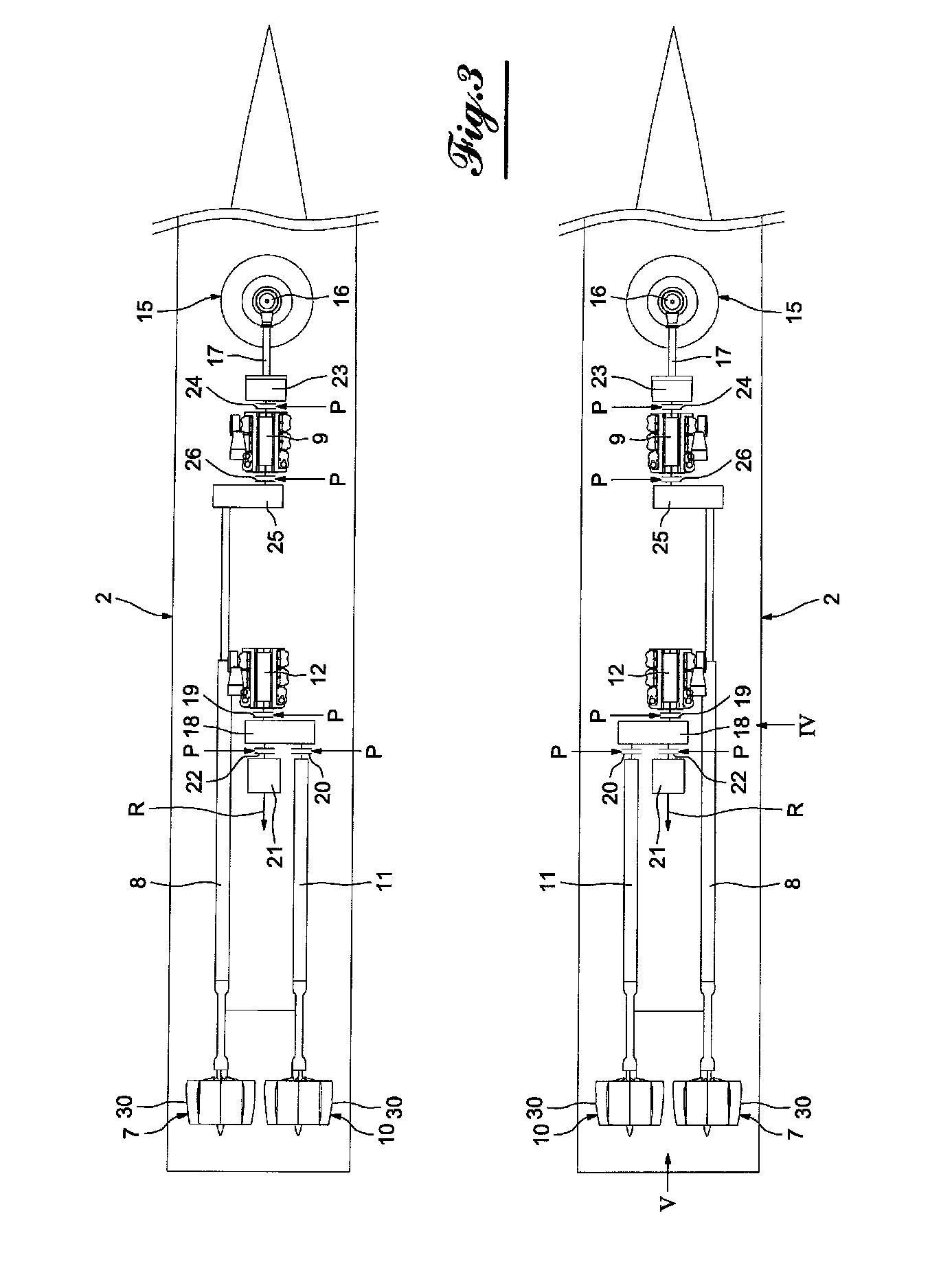 Catamaran vessel with hybrid propulsion for embarking and disembarking loads