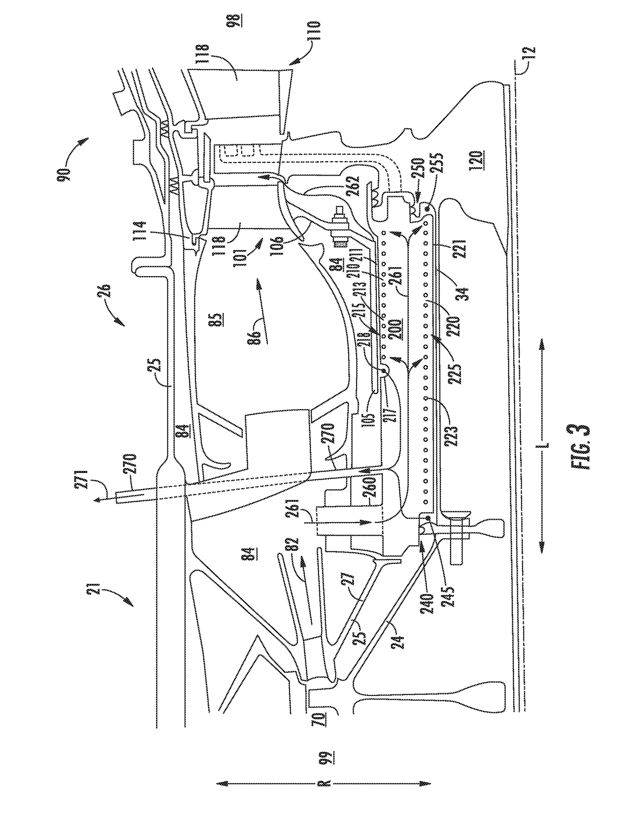 Seal assembly for counter rotating turbine assembly