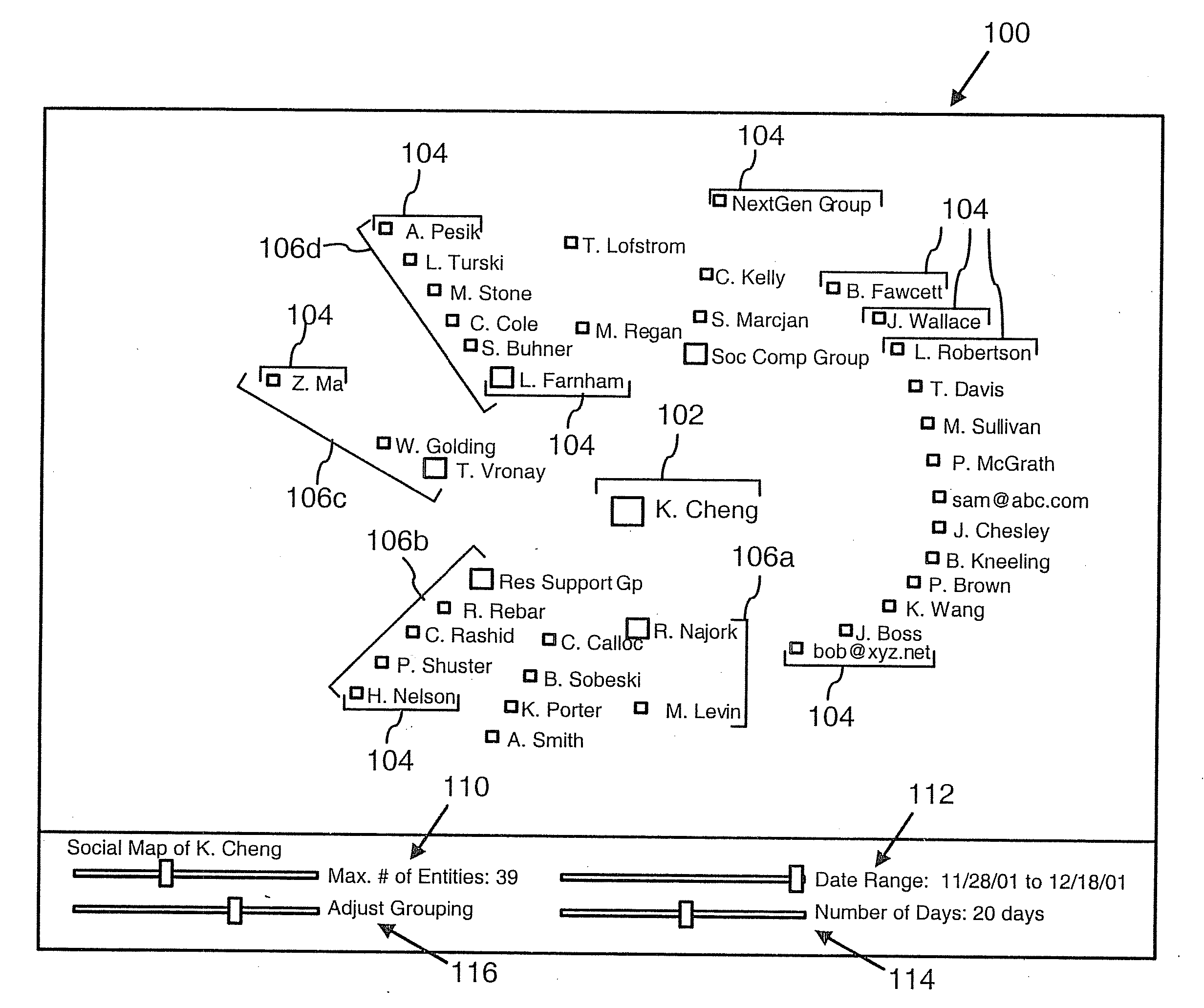 Social mapping of contacts from computer communication information