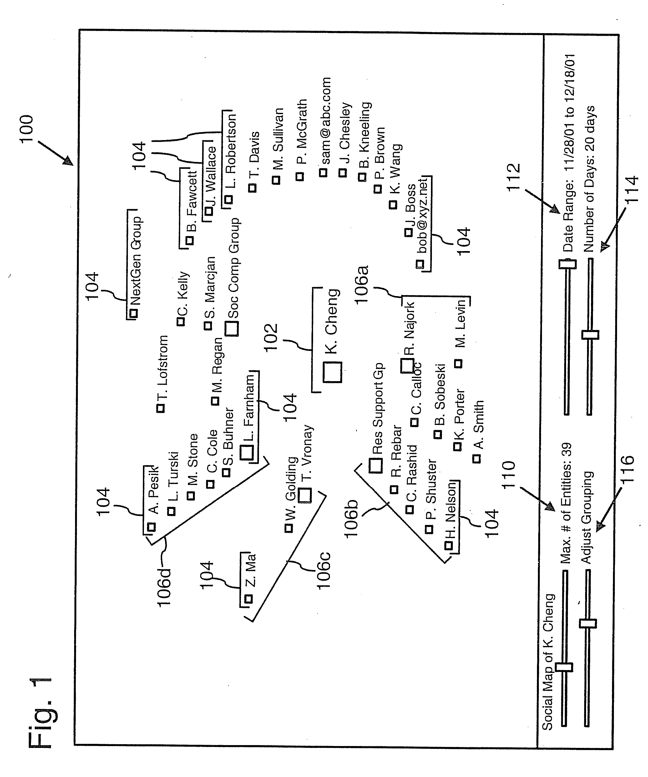 Social mapping of contacts from computer communication information