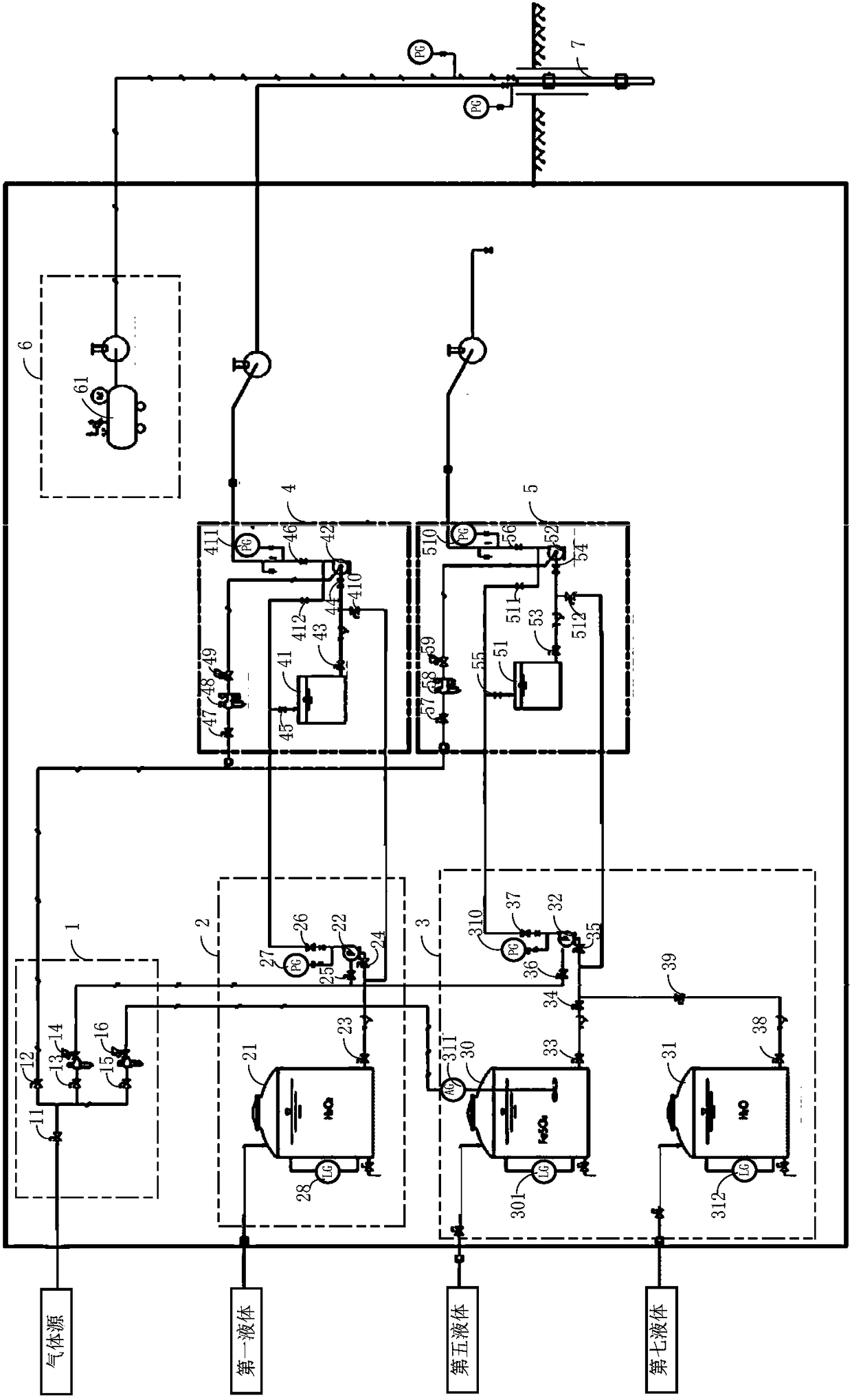 High-pressure injection device for contaminated soil and underground water as well as vehicle