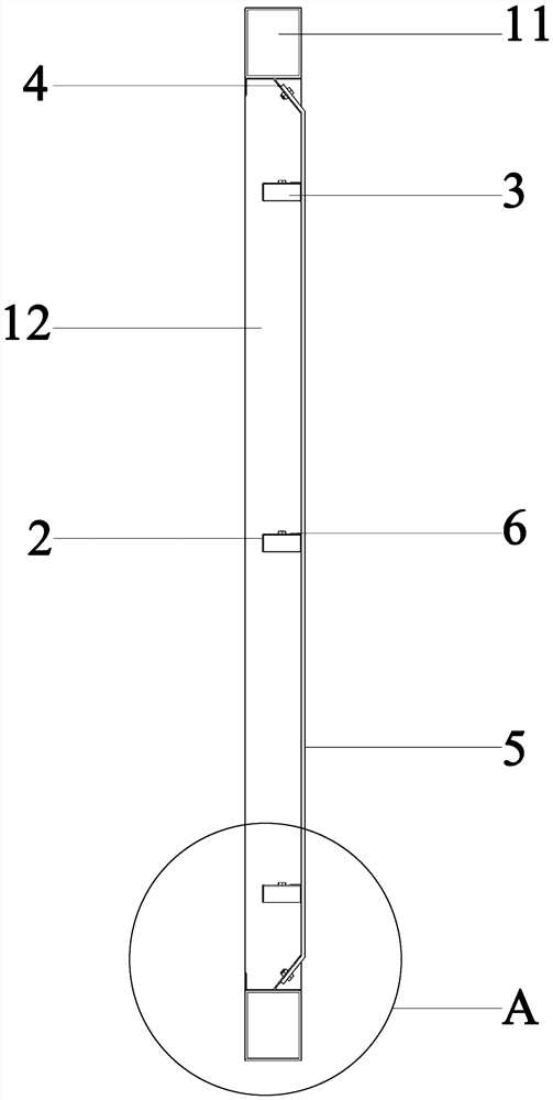 Mounting structure and method for container building peripheral guard plate